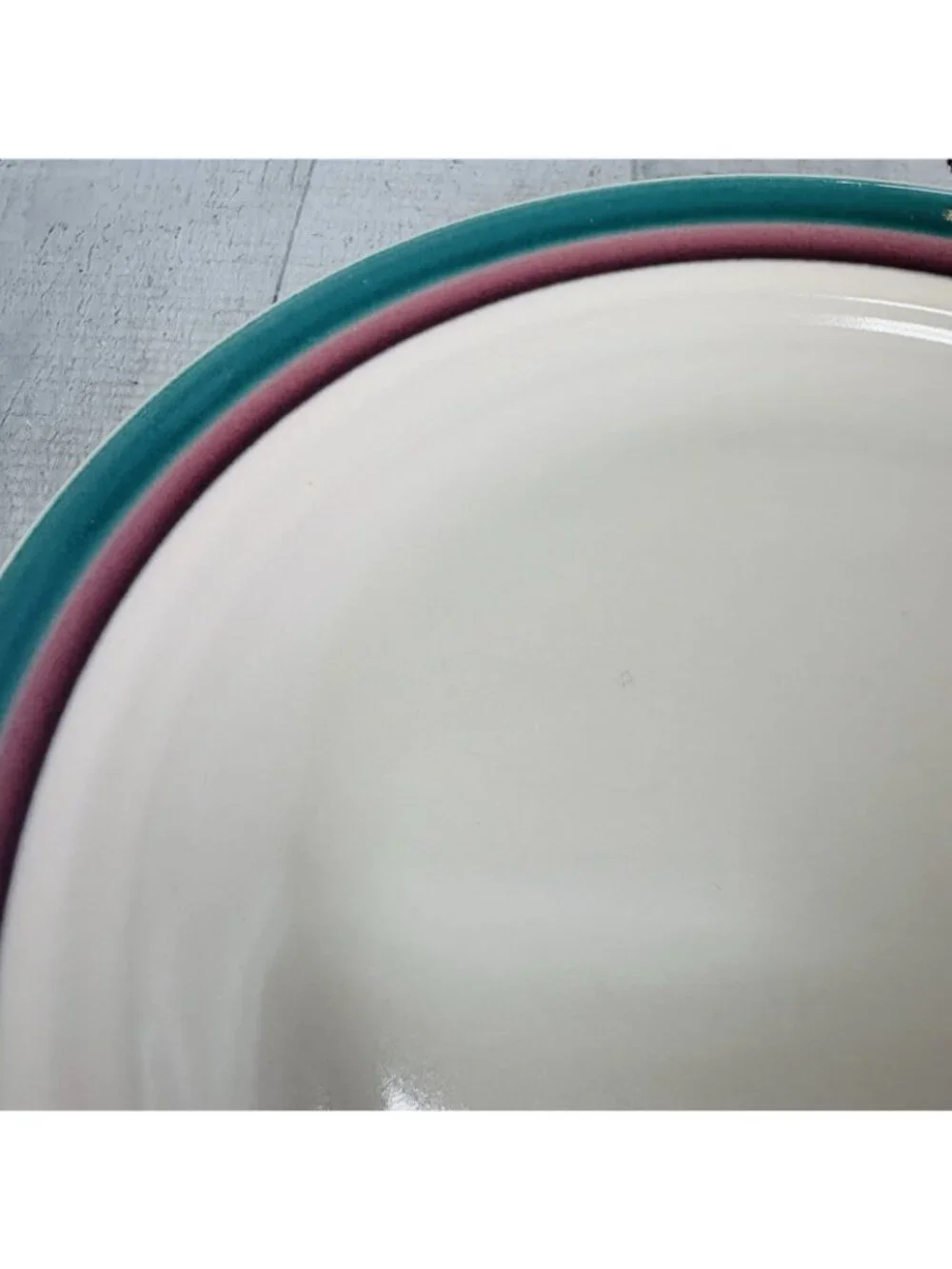 Pfaltzgraff JUNIPER Green Mauve Bands Stoneware 10